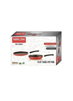 Buy Nirlon 2 Pcs Cookware Set Flat Tawa & Fry Pan Non Stick Cookware in UAE