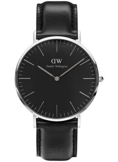 Buy Daniel Wellington Classic Sheffield Black Watches for Mens with Italian Black Leather Strap - 40mm in Saudi Arabia