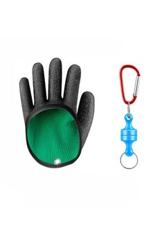 Buy Fishing Catching Gloves, Anti-slip Catch Fish Gloves, Waterproof Magnetic Braided Fishing Gloves, Puncture Proof Fishing Glove For Hunting, Handling, Left Hand [single] + Plastic Magnetic Buckle in UAE