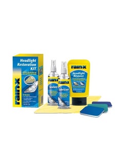 Buy Rain-X Car Headlight Restorer Restoration Kit Removes Discoloration And Haze From Plastic Headlight Restoring Kit in Saudi Arabia