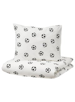 Buy Duvet Cover And Pillowcase Football Pattern 150X200 50X80 Cm in Saudi Arabia