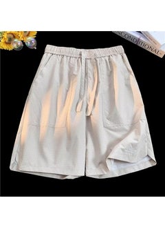 Buy Retro Breathable Mesh Basketball Shorts for Men Apricot in UAE