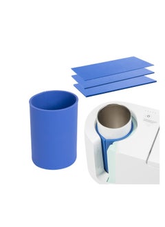 Buy Silicone Mug Wrap Sleeve Set, Sublimation Tumblers Wrap for Cricut Mug Press, Heat Press Attachment for Mug Cup Press Machine (Blue, 9.8x4.8) - Pack of 3 in UAE