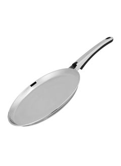 Buy SONEX Stainless Steel Flat Griddle Pan with Stay Cool Handle – 26 cm, Triply Sandwich Bottom, Perfect for Dosa, Crepes & Pancakes,  Durable Low-Edge Design, Even Heat Distribution, Frying Pan, Tawa in UAE