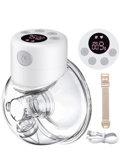 Buy Hands-Free Wearable Electric Breast Pump With LCD Display, 9 Levels And 2 Rechargeable Modes And Massage Mode in Saudi Arabia