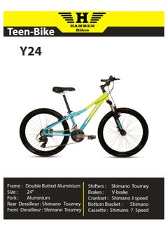 Buy Hammer Bike 24" - Aluminium 24 Speed Bike - Full Shimano original parts multi color in Egypt