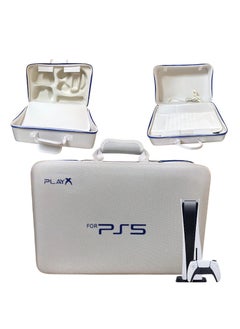 Buy PS5 Carrying Case Travel Storage Bag Compatible with Playstation (White) in UAE