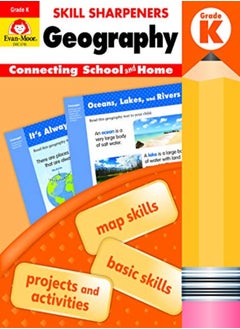 اشتري Skill Sharpeners Geography Kindergarten Workbook by Evan-Moor Corporation Paperback في الامارات