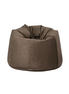 اشتري Soft Suede Velvet Bean Bag With Filling Light Brown في الامارات