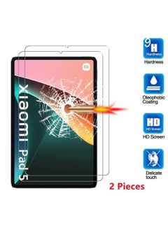 Buy 2 Pcs For Xiaomi Pad Tempered Glass Screen Protector For Mi Pad 5 Glass Protector Mi pad 5 Pro Film Bubble Free Protective Film in UAE