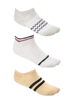 Buy White Rabbit Slip Bi-Tone Patterned Ankle Socks in Egypt