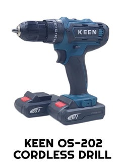 Buy KEEN Cordless Electric Drill Premium Electric Screwdriver Set with 24 pcs Tools - 10mm 2 Li-ion Batteries. 26V/1650rpm/Min/50-60Hz KEEN OS-202 in Saudi Arabia