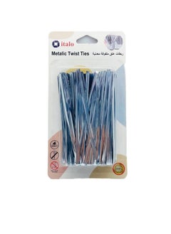 اشتري Pack Of 500 Pcs Metallic Twist Ties For Bakery Candy Bags Coffee Bags And Cookies Bag Silver 10CM في الامارات