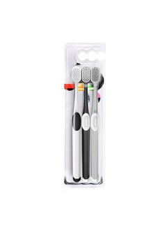 Buy 3pcs Soft Toothbrushes,Advanced soft bristle toothbrush for Adult Soft Manual Teeth Brushes Handheld Cleaning and Gum Protection Tooth For Deep Cleaning Oral Care At Home For Adults Daily Life in Saudi Arabia