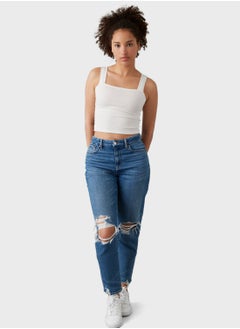 Buy High West Ripped Mom Jeans in UAE