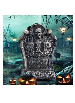 Buy Halloween Tombstone Decoration, Lighted Gravestone with Creepy Voice and Lifting Skull, Scary Skull Tombstone for Indoor Outdoor House, Yard Halloween Party Decor and Haunted Houses Props (Red Light) in UAE