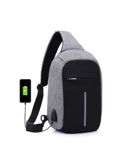 Buy High quality antitheft mens chest bag USB cross body bag in Saudi Arabia