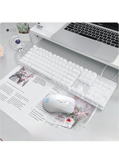 اشتري Retro Crystal Clear Mechanical Keyboard for Typing Xinghe White-warm white [red axis] + Mouse في السعودية