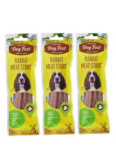 Buy Rabbit Meat Sticks Treats For Adult Dogs 3X45g in UAE