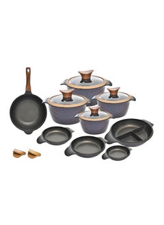 Buy Set Of 13 Pcs 4 Pots + 4 Multi-Lids + 4 Pyrex Lids + Flipping Wok in Egypt