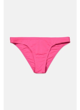 اشتري Women Drawstring Plain Bikini Bottom, Pink في السعودية