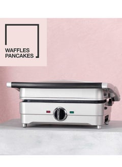 Buy Style Collection 2 in 1 Waffle & Pancake Maker With Non-Stick Removable Plates And Recipe Book in UAE