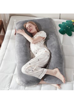 Buy Tycom U Shaped Pregnancy Pillow Maternity Full Body Pillow for Back Legs and Belly Support Sleeping Pillow for Pregnant Women and Side Sleepers with Removable Cover Grey. in UAE