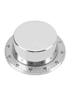 Buy Manual Timer, 60 Minute Professional Mechanical Kitchen Timer With Magnetic Base, Countdown Cooking Baking Timing Tool, Loud Alarm Sound And Easy To Stick On Any Surface(Silver) in UAE