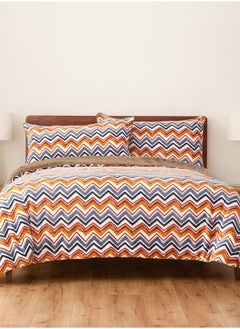 Buy 3 Piece Fur Winter Comforter Set Winter Watercolor Chevron in Saudi Arabia