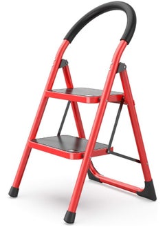 Buy 2-Steps Folding Step Ladder Black/Red in UAE