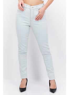 Buy Women Supper Skinny Fit Washed Stretchable Jeans, Light Blue in UAE