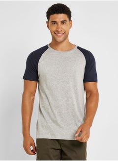 Buy Mens Crew Neck T-shirt With Contrast in Saudi Arabia