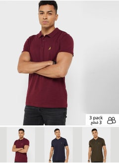 Buy Brave Soul Pack Of 3 Logo Polo Shirt in UAE