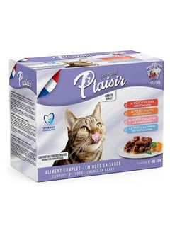 Buy Chunks In Gravy Wet Cat Food Pack Of 12 100grams in UAE