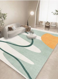 اشتري Modern Living Room Rug Soft Anti-slip Floor Carpet Contemporary Floor Rugs for Living Dining Room Bedroom Home Decor Linellae 160x230cm Type D في الامارات