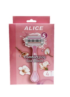 Buy Alice Comfort Glide Spa Breeze + 4Razor Pink in Egypt