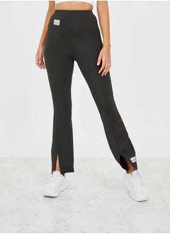 Buy Double Patch Front Split Active Flared Leggings in Saudi Arabia