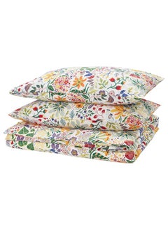 Buy Duvet Cover And 2 Pillowcases Multicolour/Floral Pattern 240X220/50X80 Cm in Saudi Arabia