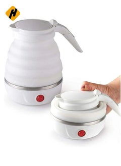 Buy Travel Foldable Fast Boiling Portable Electric Kettle - 220V -600ML for Most Travel and Home & Office Use 105/200 in UAE