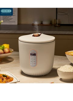 Buy Rice Cooker 3 Cup Uncooked, 1.6L Rice Cooker with 4 Cooking Functions, Digital Display, Timers and Auto Keep Warm, Non-Stick Inner Pot, White in UAE