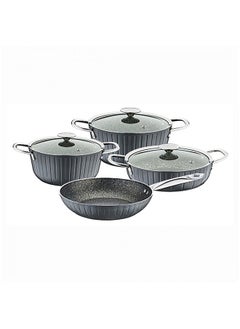 Buy Ozo 7-Piece Cookware Set Grey in UAE