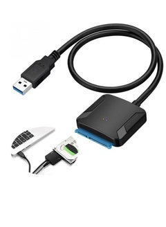 Buy SATA To USB 3.0 Adapter Cable External Hard Drive Adapter Convert Support 2.5" 3.5" SSD HDD Data Transfer in UAE