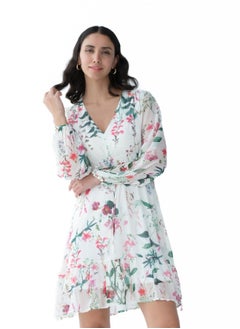 اشتري Floral V-Neck Dress في الامارات