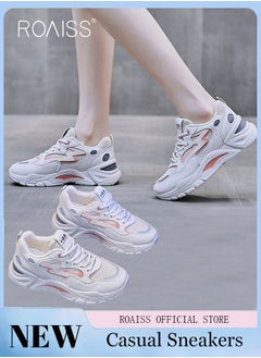 Buy Ladies Sports Shoes Casual Shoes Sports Breathable and Wear-Resistant Low-Top Sneakers Women's Fashion All-Match Platform Sneakers in Saudi Arabia