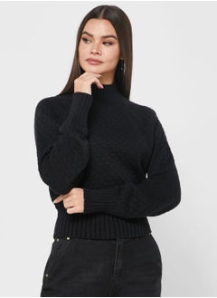 Buy High Neck Knitted Sweater in UAE