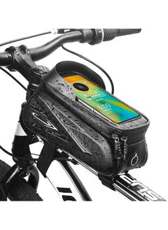 Buy Bike Phone Bag - Waterproof Bike Front Frame Bag Sensitive Touch Screen, Top Tube Handlebar Bag,Cycling Storage Bag Fits Under 7.2 inch 1.5 Liter Volume in Saudi Arabia