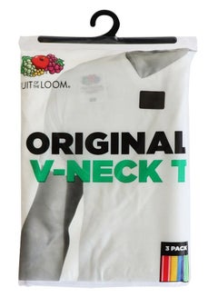 Buy Mens Undershirt 3pc V-Neck Original in UAE