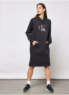 اشتري Monogram Print Hoodie Dress في الامارات