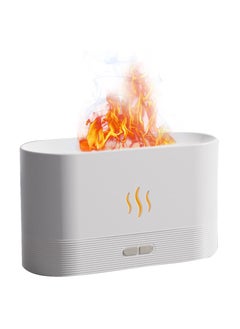 Buy 3 in 1 Flame Humidifier and Air Purifier with Essential Oils for Home/Office/Bedroom White in UAE