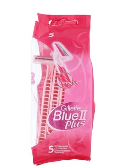 Buy Gillette Blue ii Plus Disposable Razor For Women - 5 Pieces in Egypt